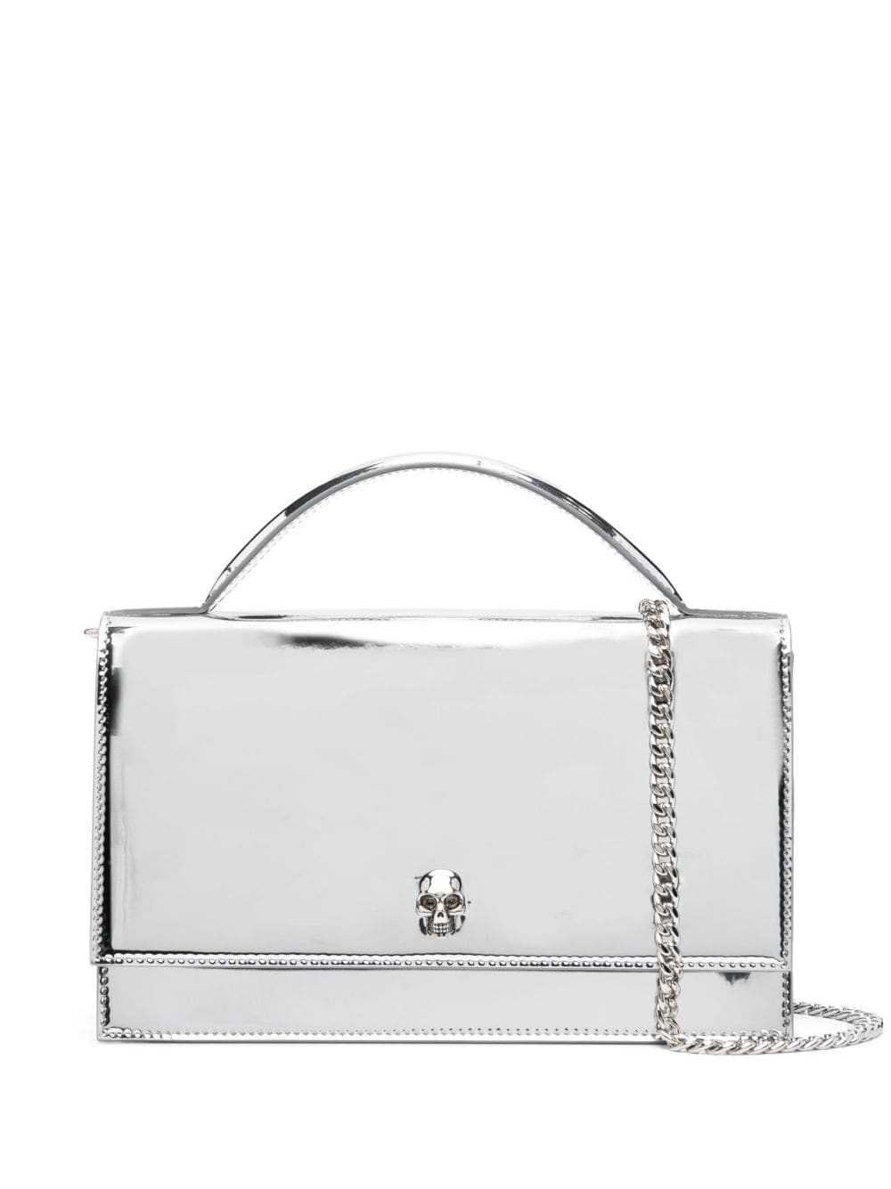 Alexander McQueen ALEXANDER MCQUEEN- Skull Metallic Effect Crossbody Bag