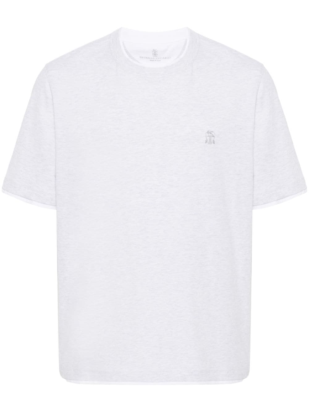 Brunello Cucinelli BRUNELLO CUCINELLI- Logo Cotton T-shirt