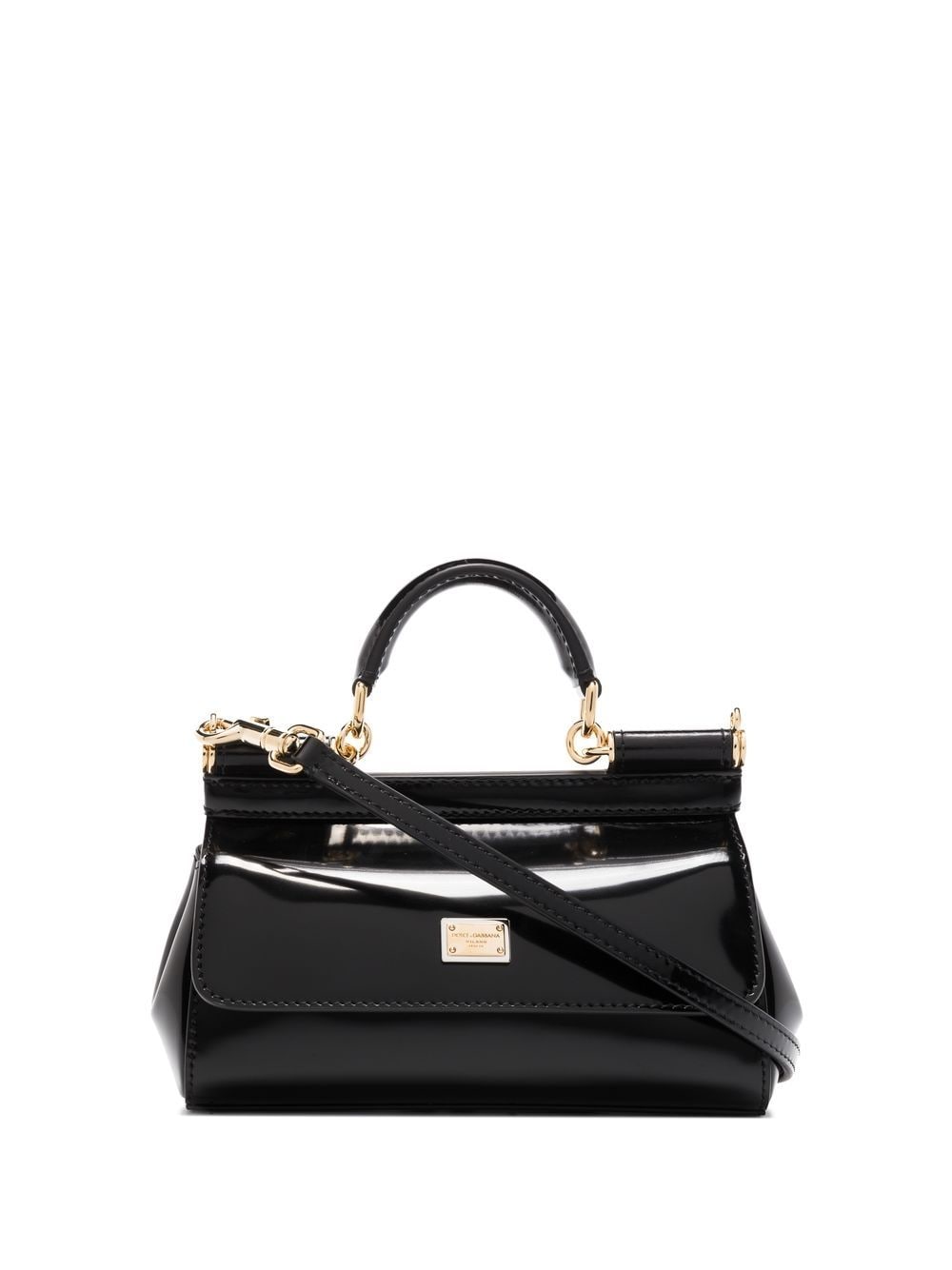 Dolce & Gabbana DOLCE & GABBANA- Sicily Small Shiny Leather Handbag