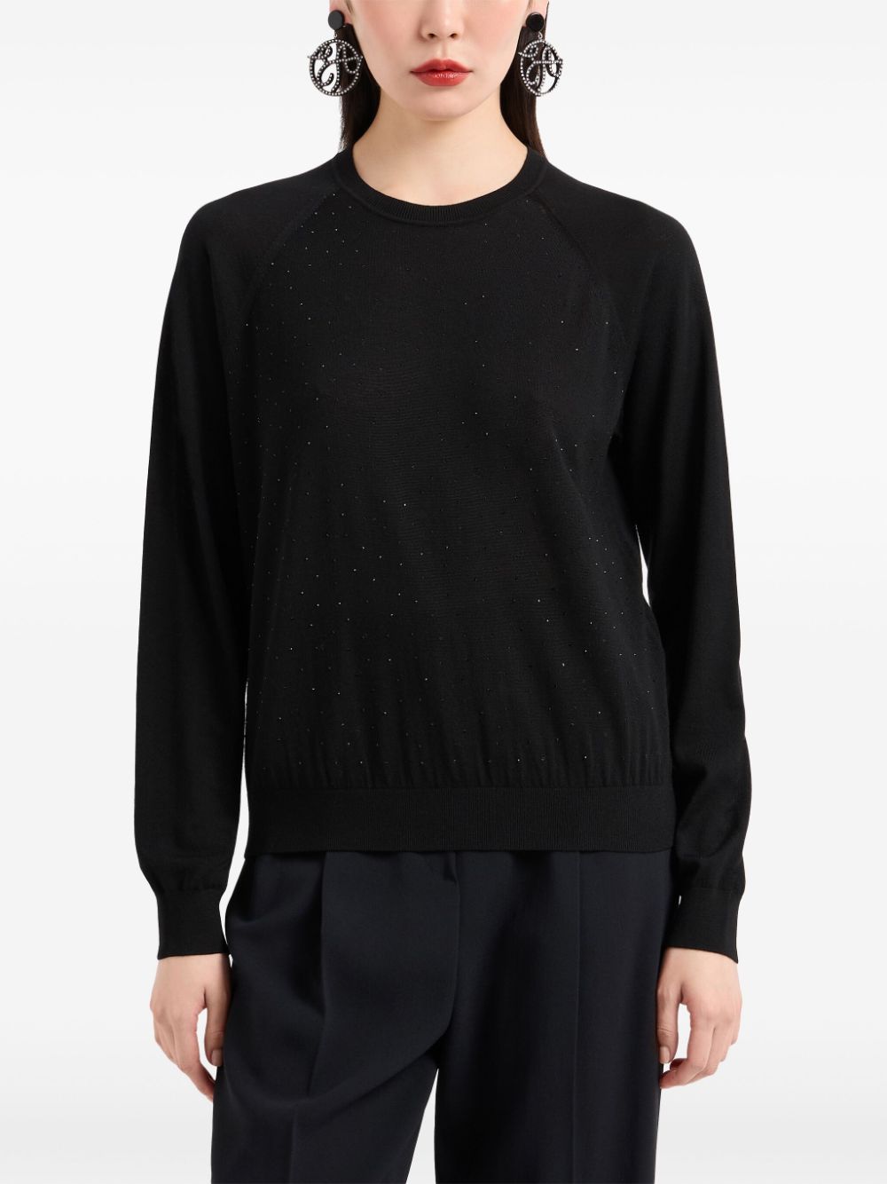 Emporio Armani EMPORIO ARMANI- Logo Wool Sweater