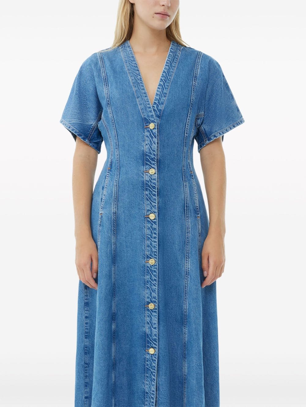 Ganni GANNI- Denim Maxi Dress