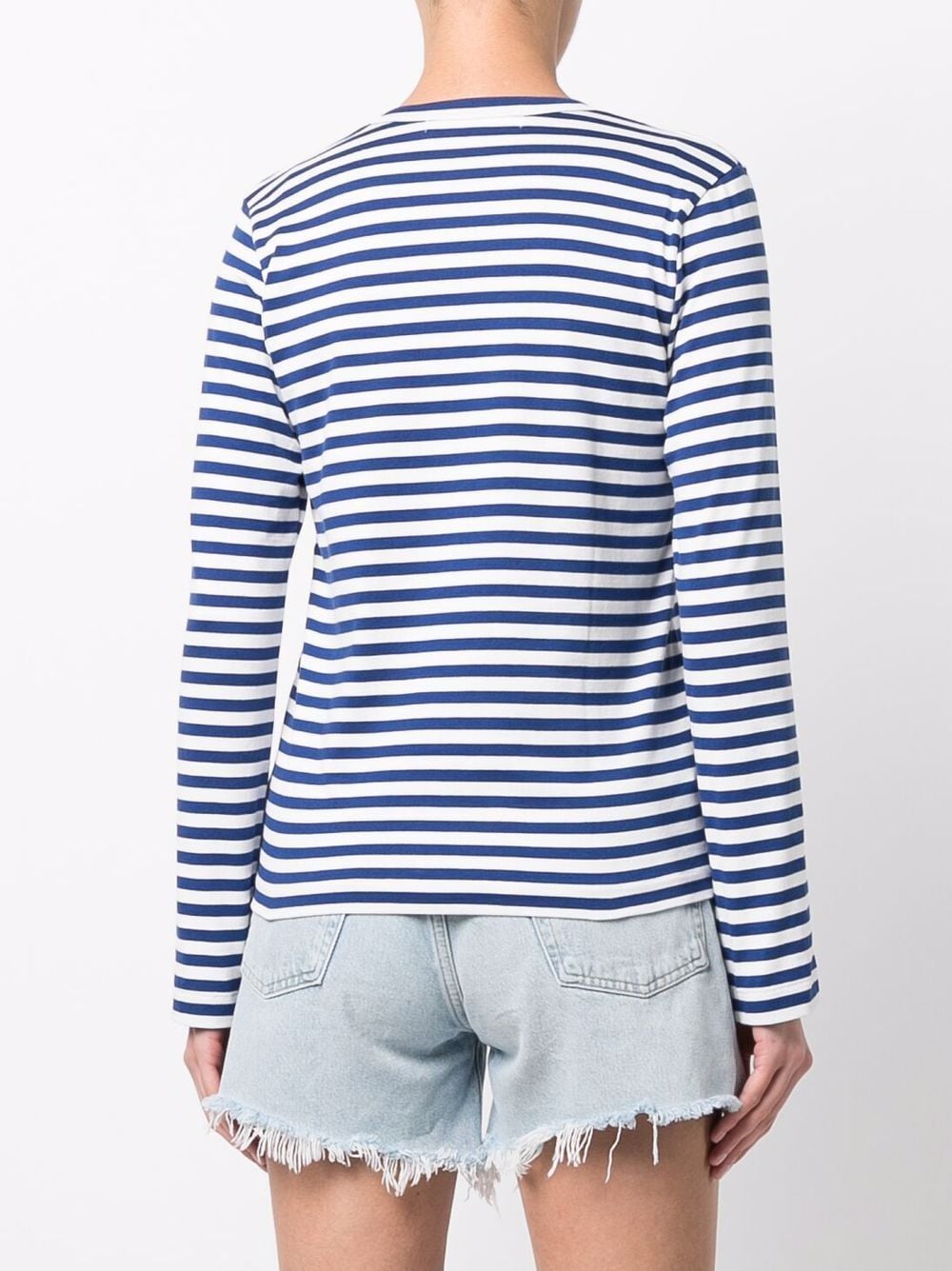 Comme Des Garçons Play COMME DES GARCONS PLAY- Logo Striped Cotton T-shirt