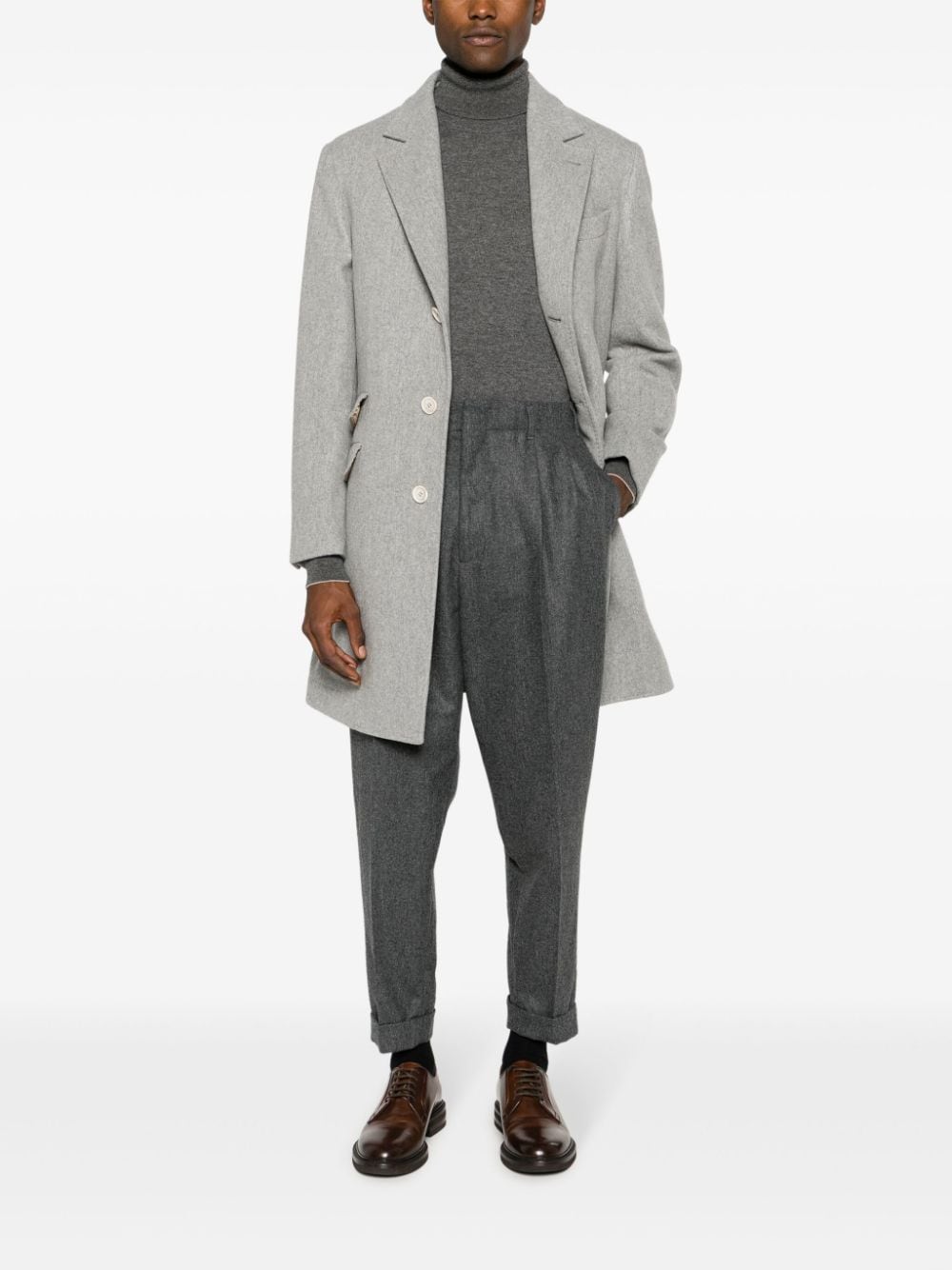 Brunello Cucinelli BRUNELLO CUCINELLI- Wool Relaxed Fit Trousers