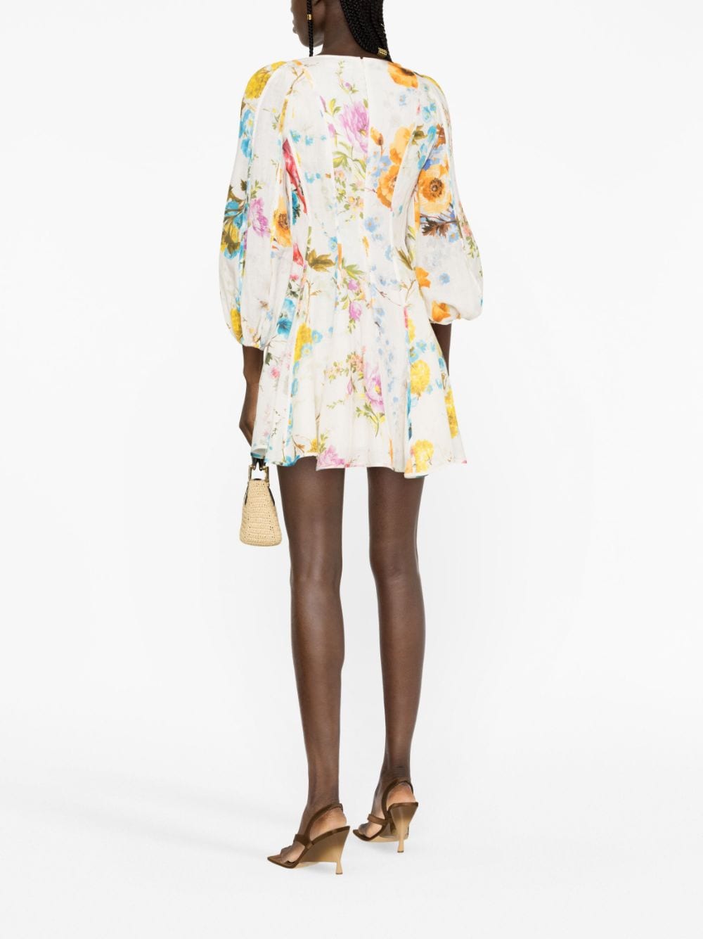 Zimmermann ZIMMERMANN- Floral Print Linen Mini Dress