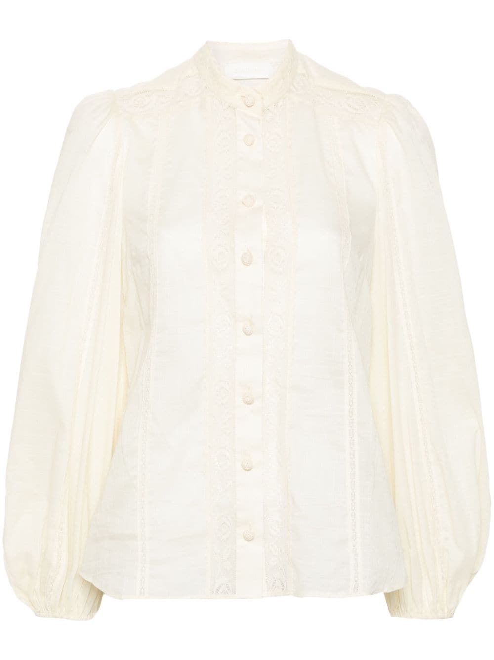 Zimmermann ZIMMERMANN- Lace Trim Detail Shirt