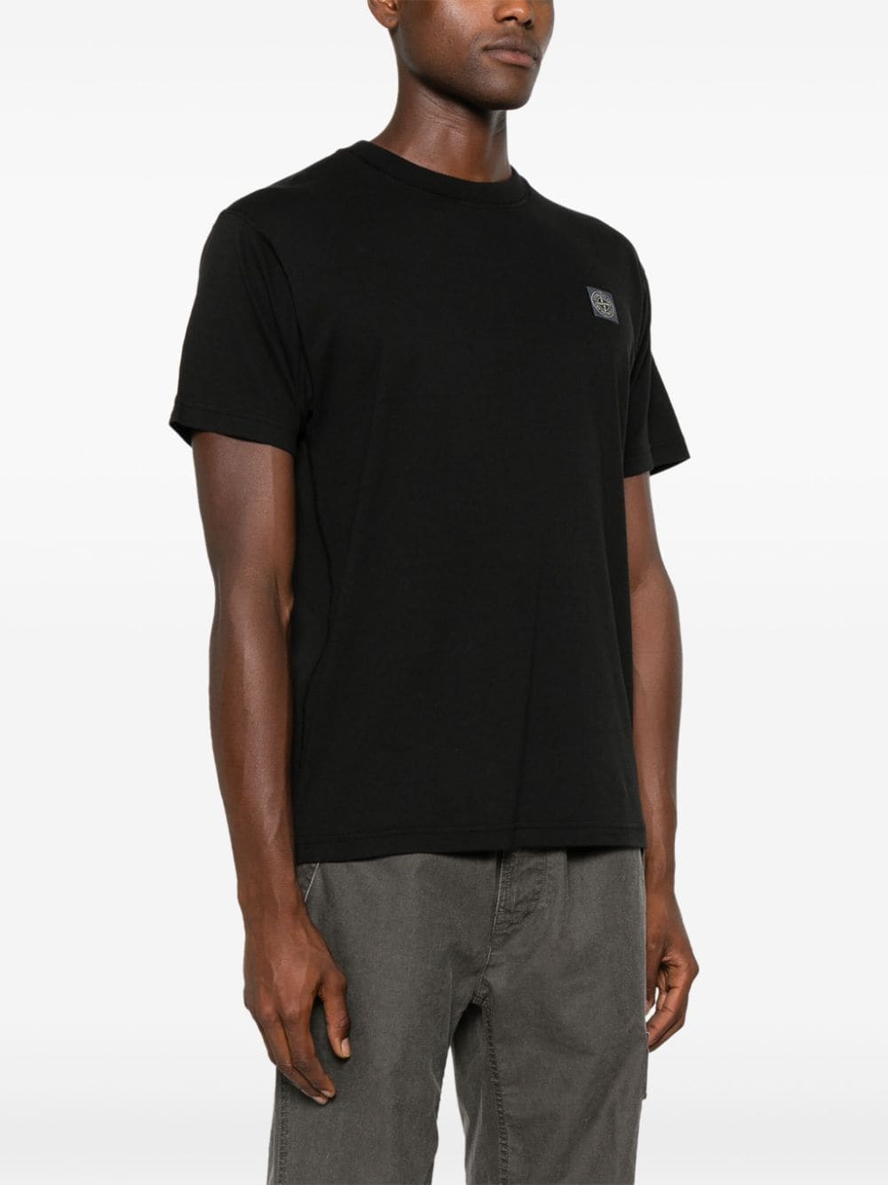 Stone Island STONE ISLAND- Cotton T-shirt With Logo