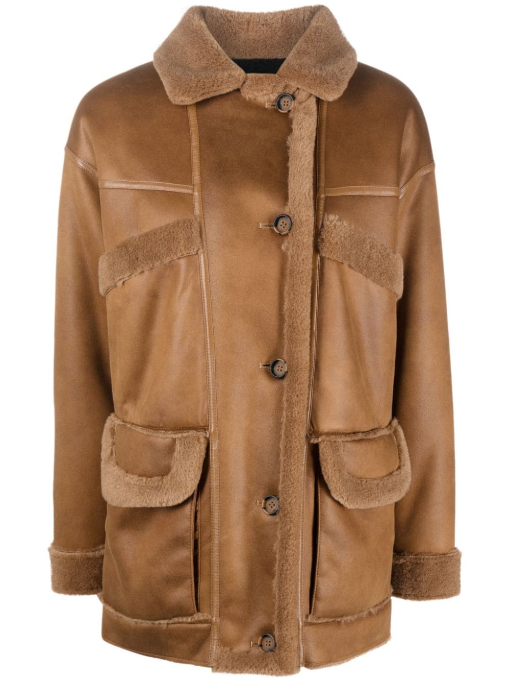 Urbancode URBANCODE- Shearling With Lateral Buttons