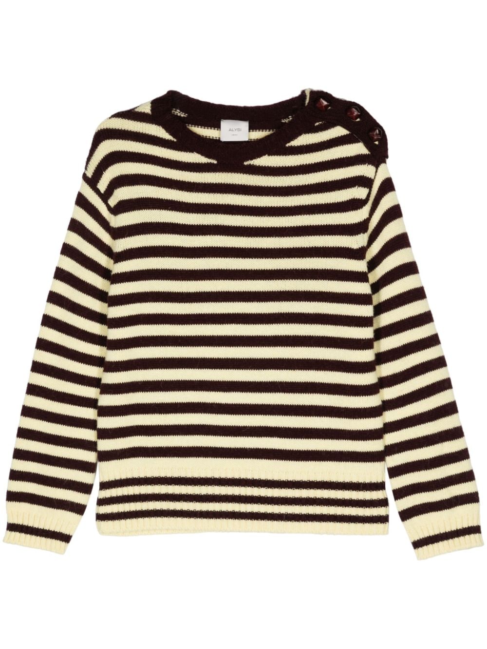 Alysi ALYSI- Wool Blend Striped Sweater