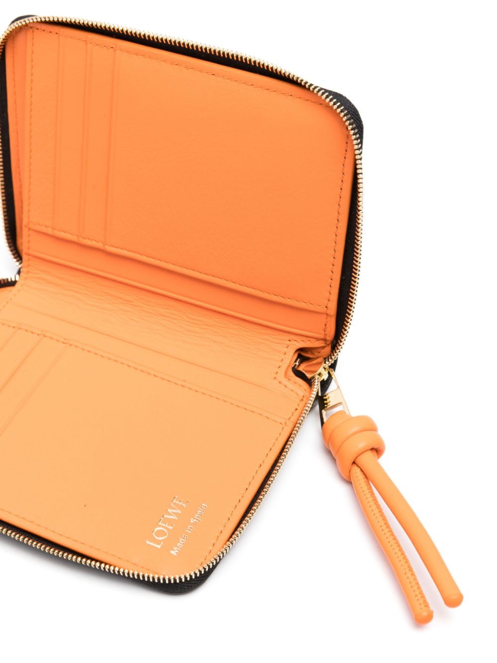 Loewe LOEWE- Knot Leather Compact Zip Wallet