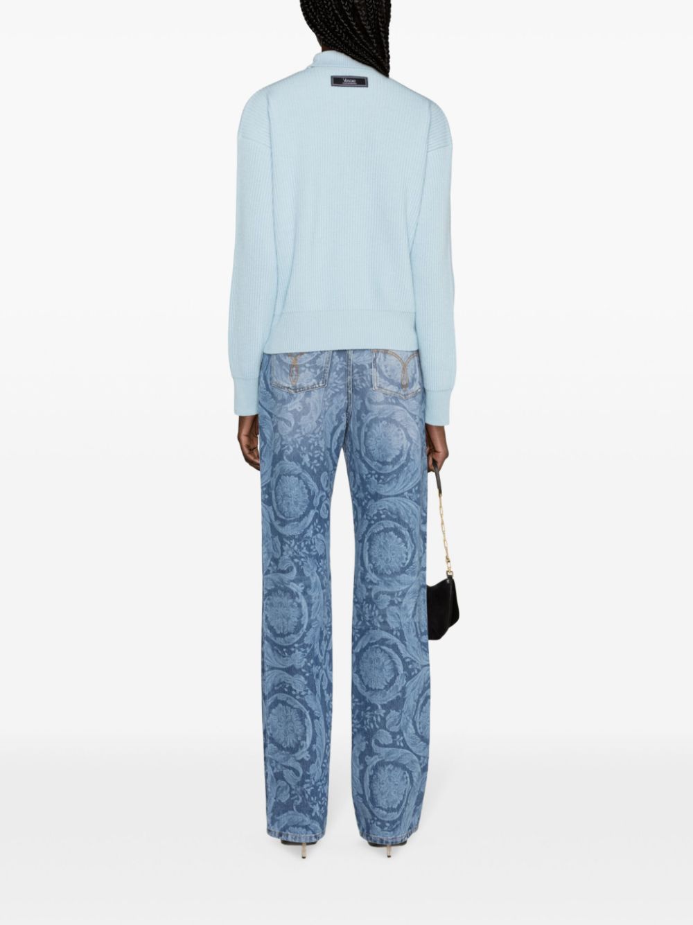 Versace VERSACE- Barocco Print Denim Jeans