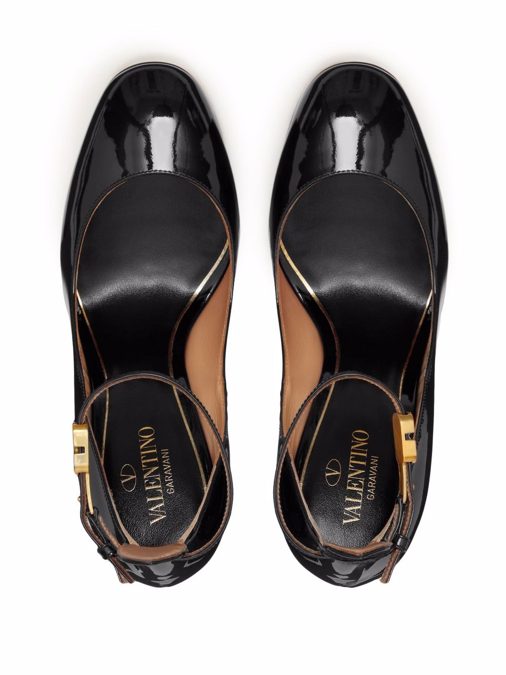 VALENTINO GARAVANI VALENTINO GARAVANI- Tan-go Patent Leather Pumps