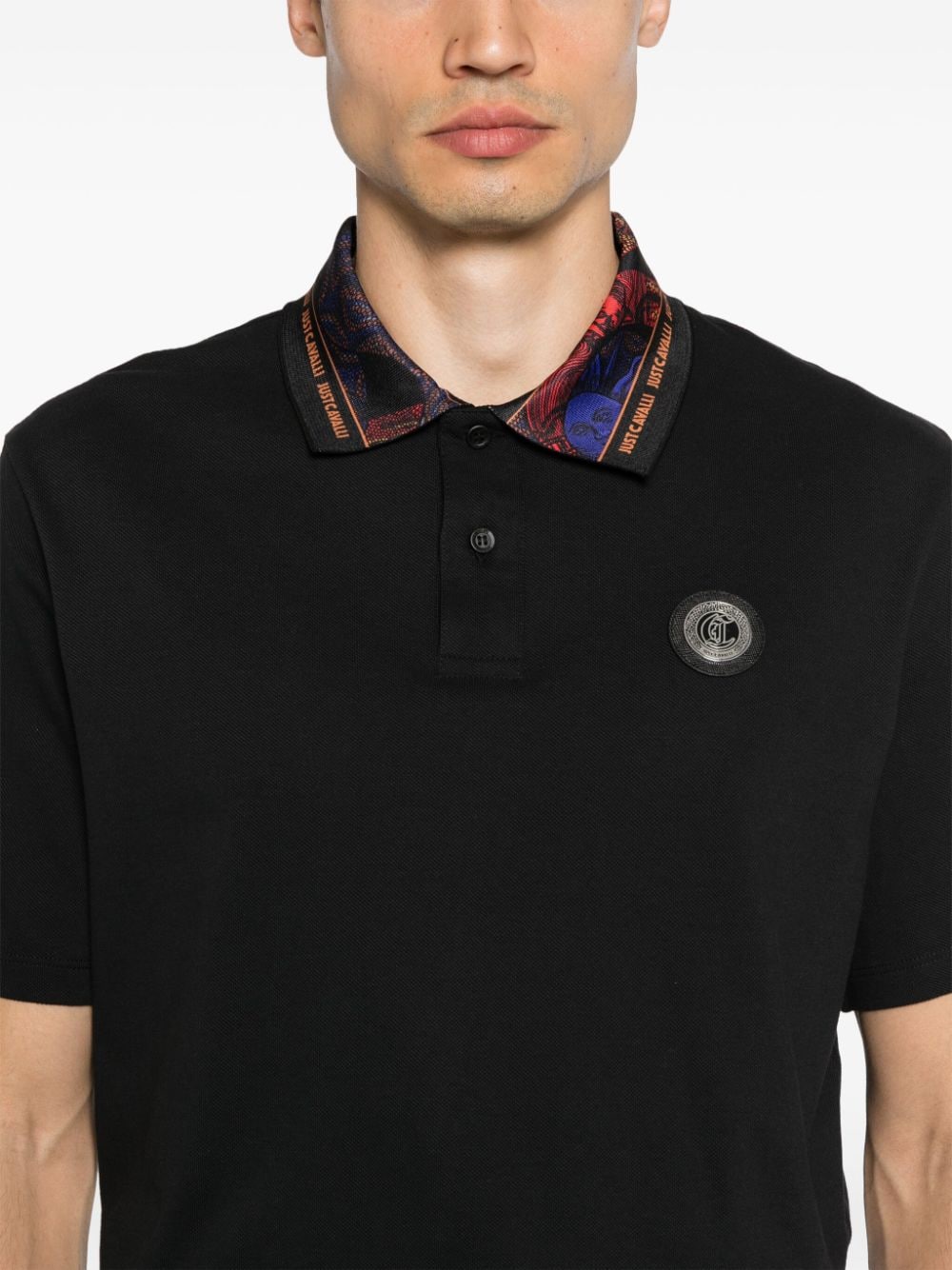 Just Cavalli JUST CAVALLI- Short Sleeve Polo Shirt In Cotton