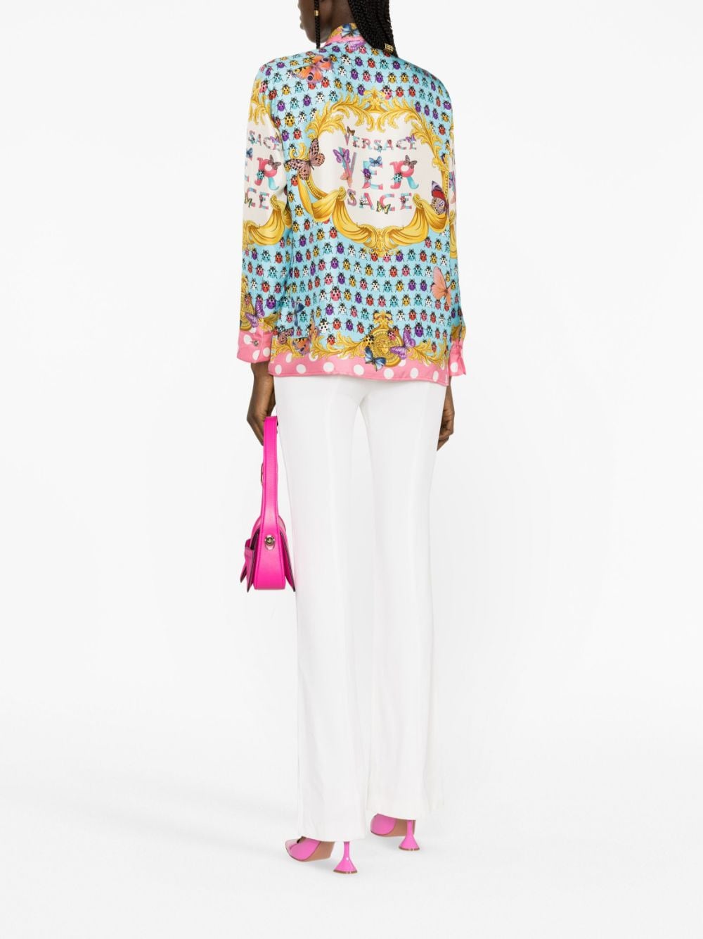 Versace La Vacanza VERSACE LA VACANZA- Butterflies Print Silk Shirt