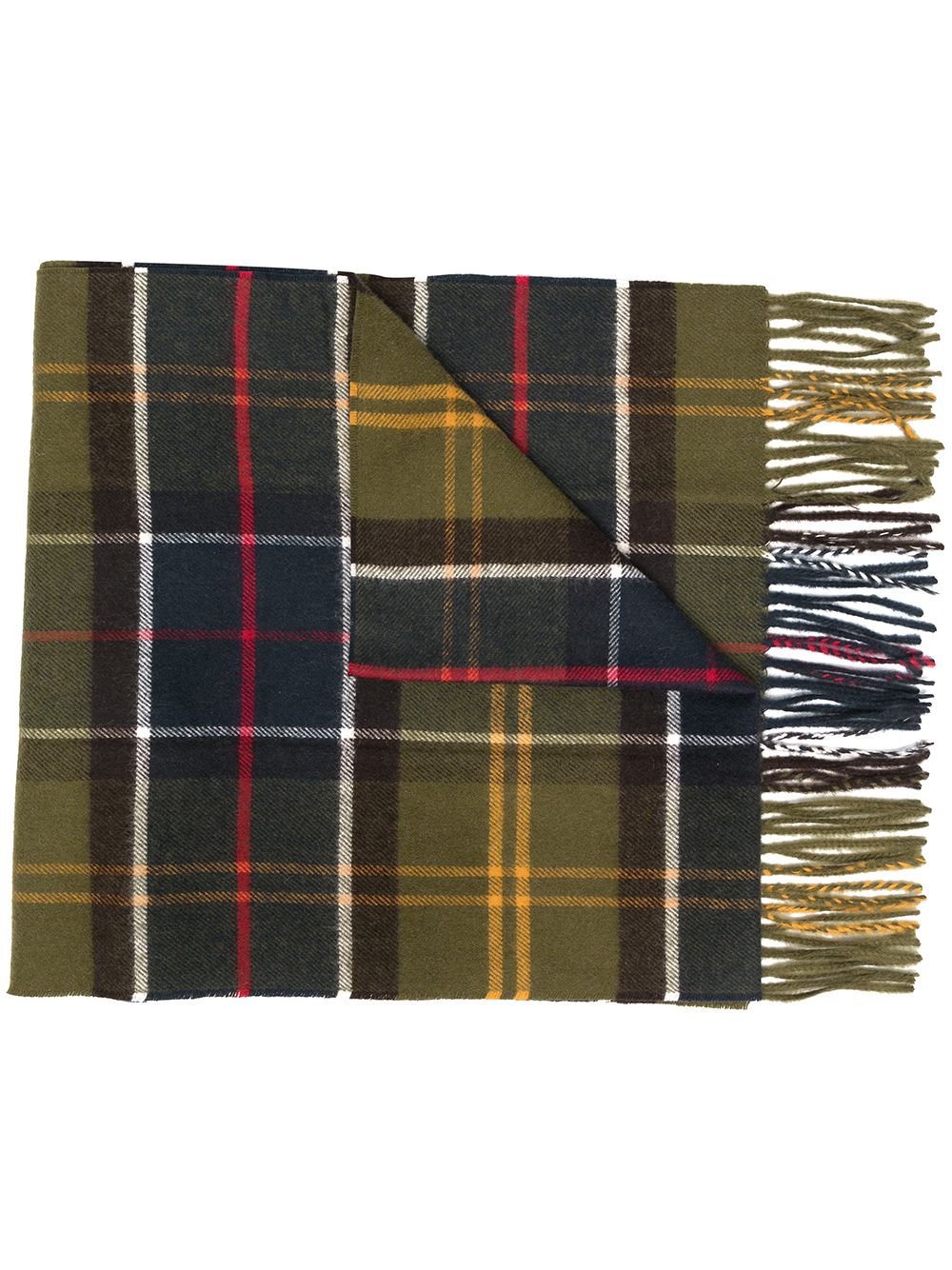 Barbour BARBOUR- Wool Scarf With Tartan Motif