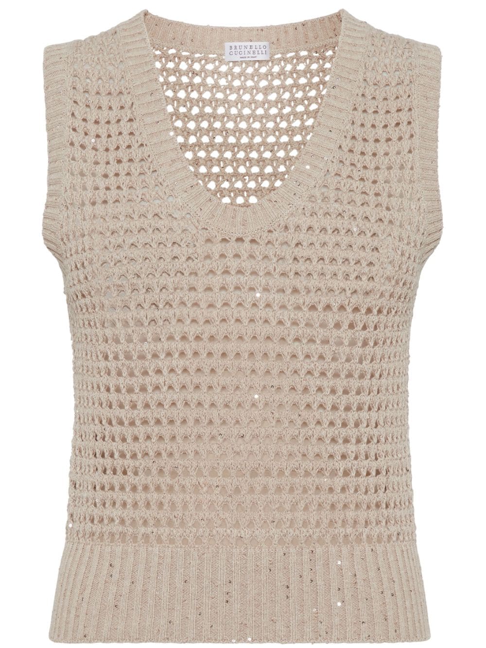 Brunello Cucinelli BRUNELLO CUCINELLI- Open Knit Cotton Top