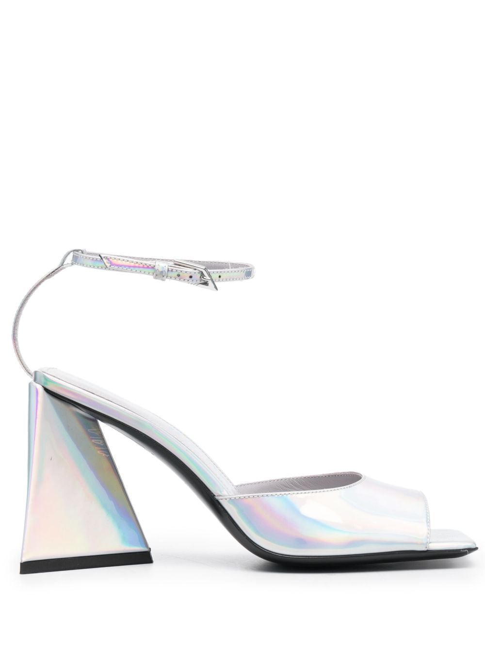 The Attico THE ATTICO- Piper Faux Patent Leather Heel Sandals