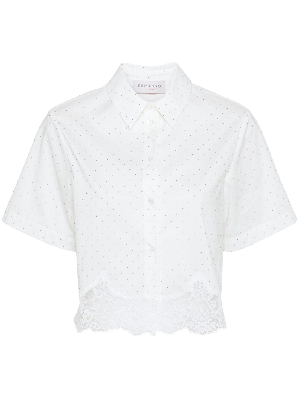 Ermanno ERMANNO- Embroidered Cotton Shirt