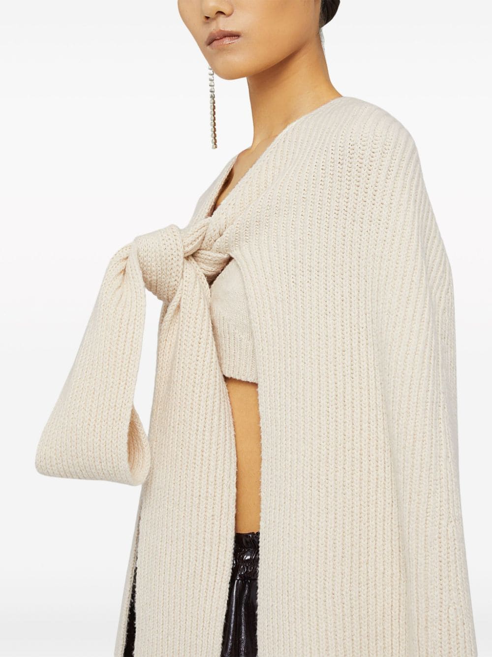 Jil Sander JIL SANDER- Ribbed Knit Cotton Cape