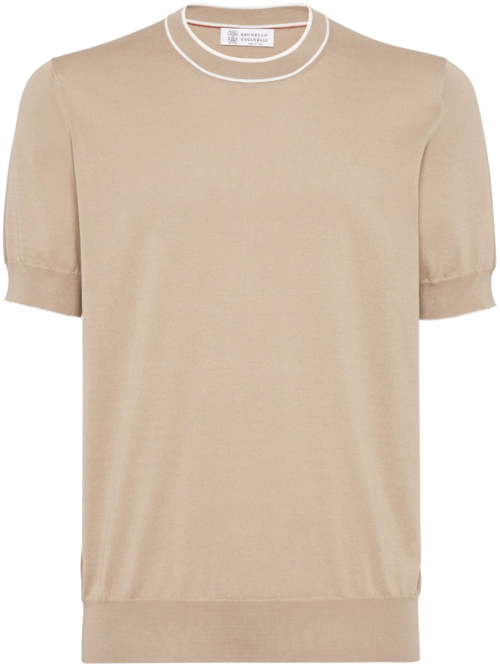 Brunello Cucinelli BRUNELLO CUCINELLI- Knitted Cotton T-shirt