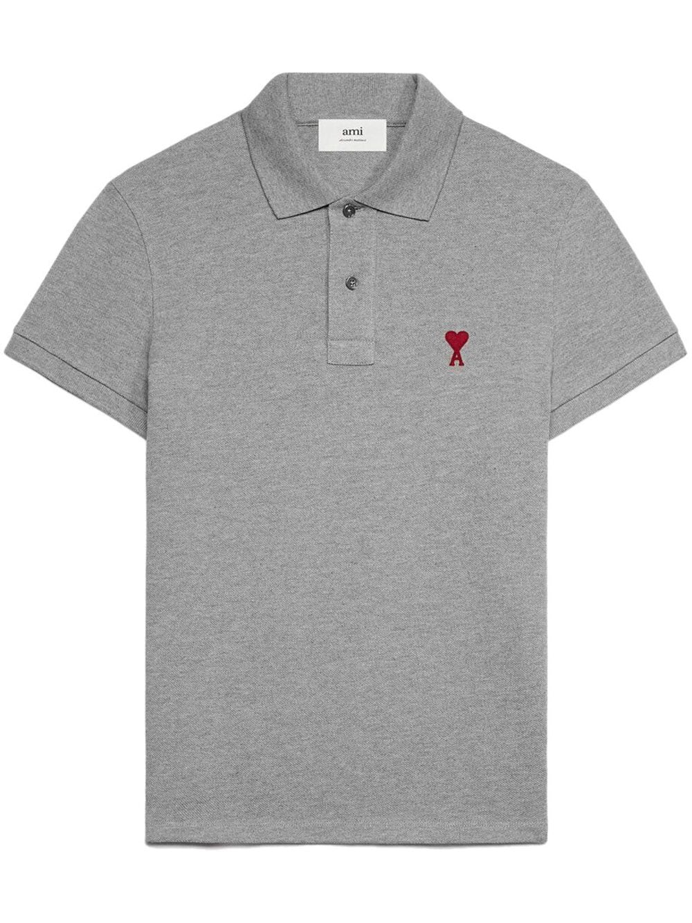 Ami Paris AMI PARIS- Ami De Coeur Organic Cotton Polo Shirt