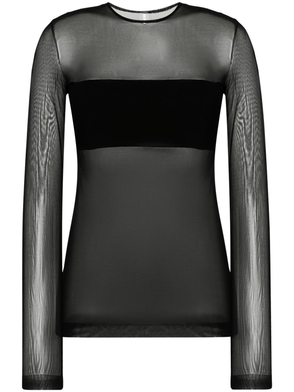 Norma Kamali NORMA KAMALI- Transparencies Long Sleeve Top