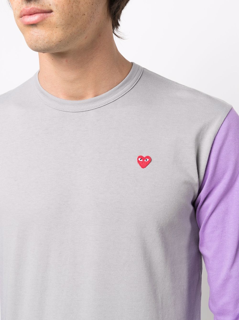 Comme Des Garçons Play COMME DES GARCONS PLAY- Long Sleeve Small Heart Logo T-shirt