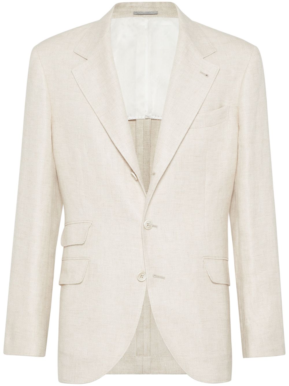 Brunello Cucinelli BRUNELLO CUCINELLI- Cotton And Linen Single-breasted Jacket