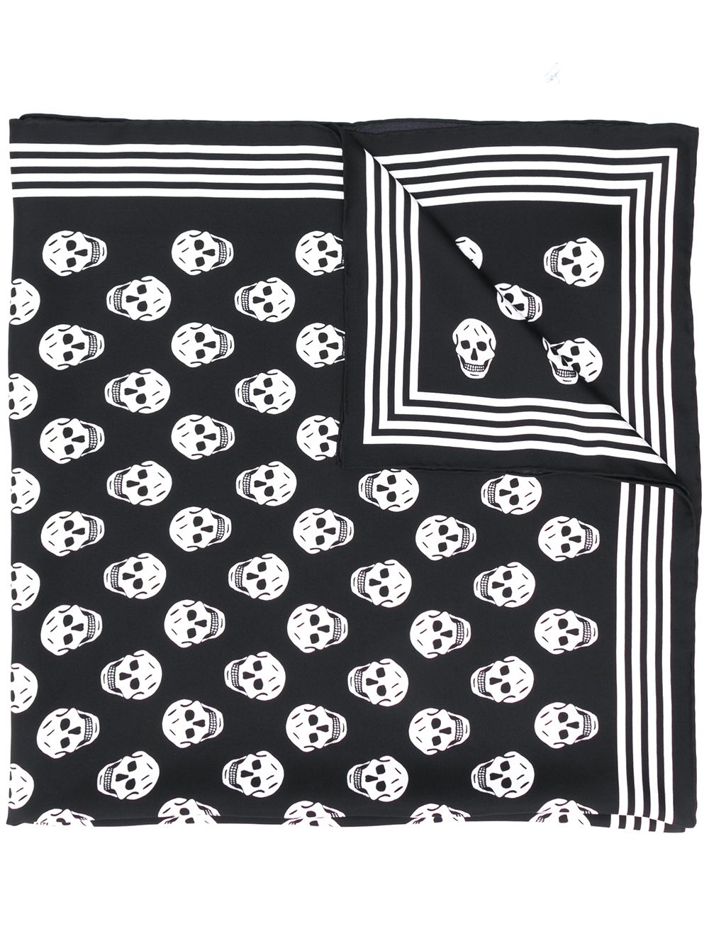 Alexander McQueen ALEXANDER MCQUEEN- Biker Skull Silk Scarf