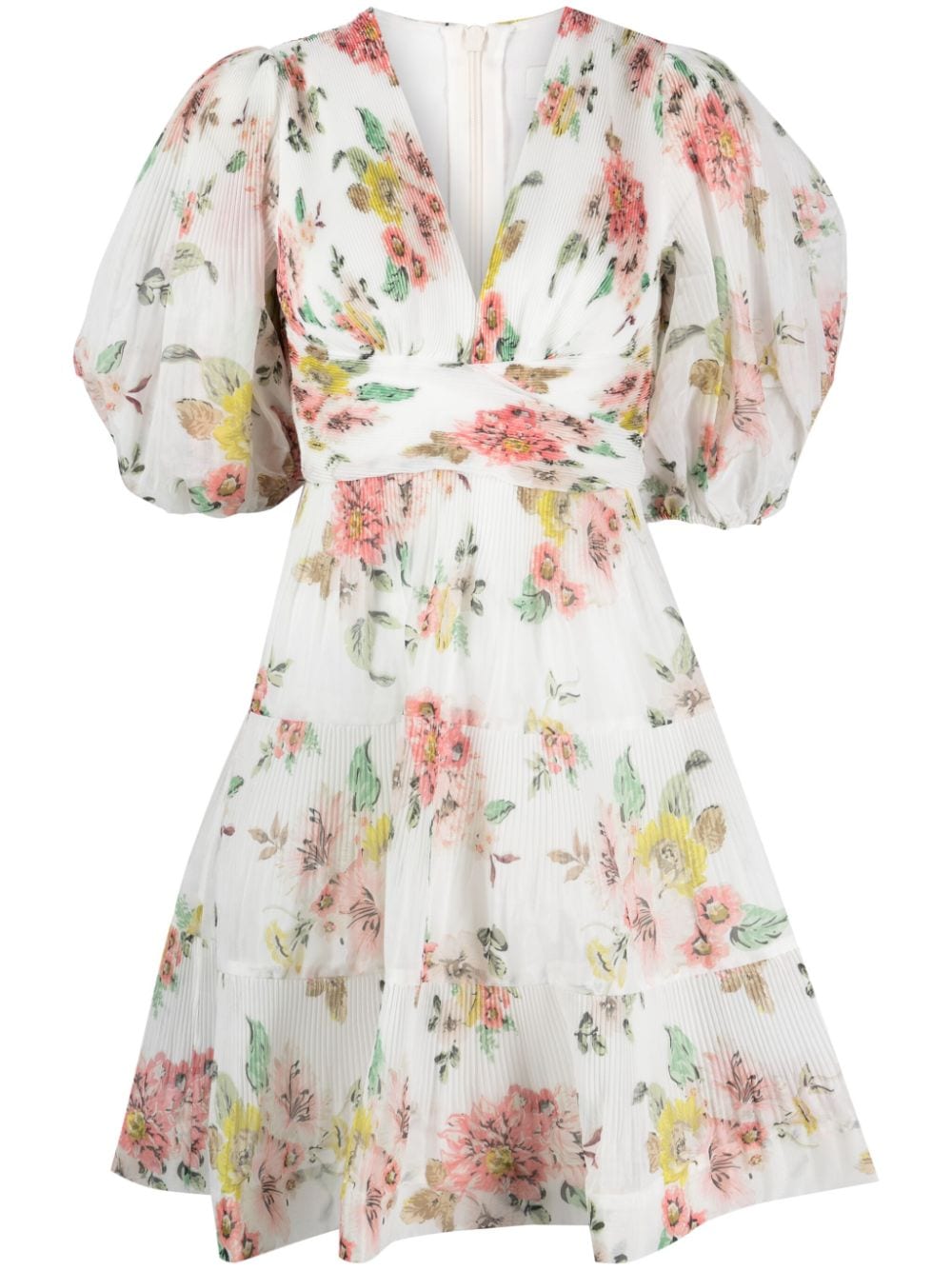 Zimmermann ZIMMERMANN- Floral Print Pleated Mini Dress