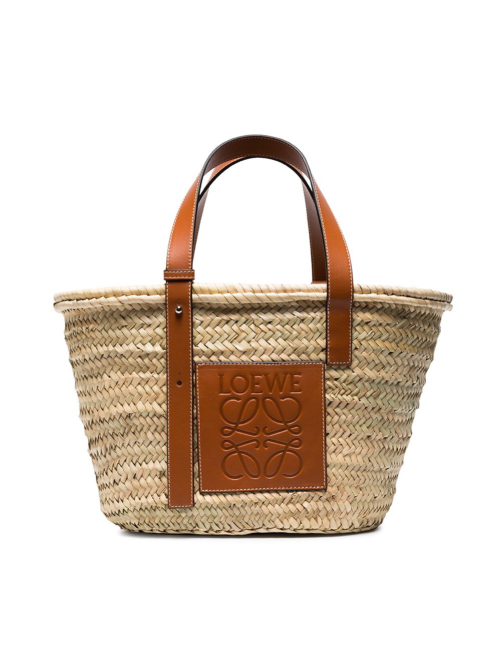 Loewe LOEWE- Basket Raffia And Leather Tote Bag