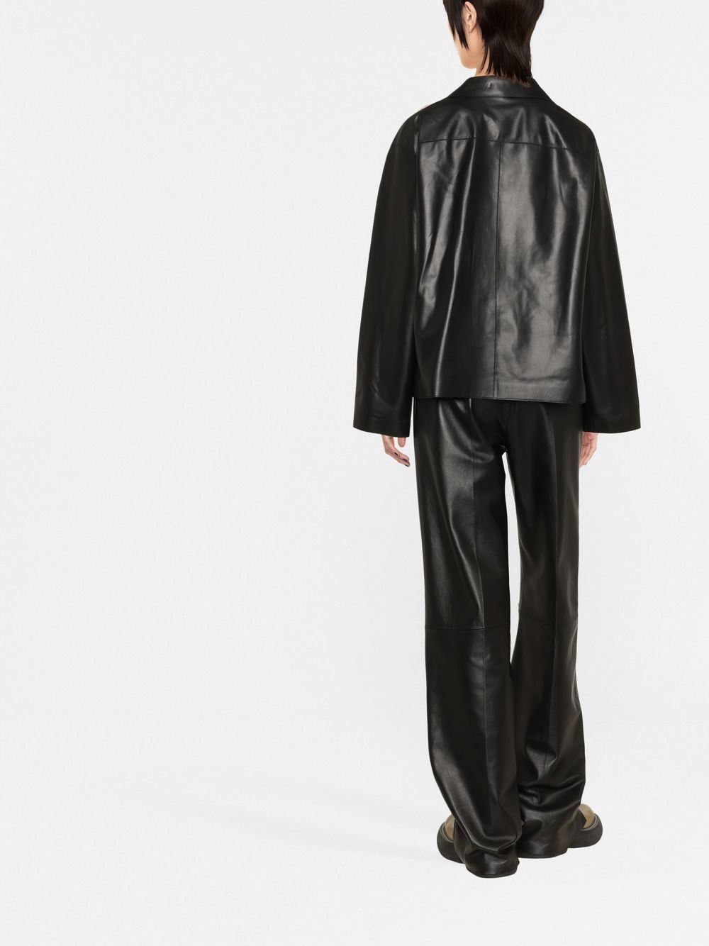 Loewe LOEWE- Anagram Patch Leather Pyjama Blouse