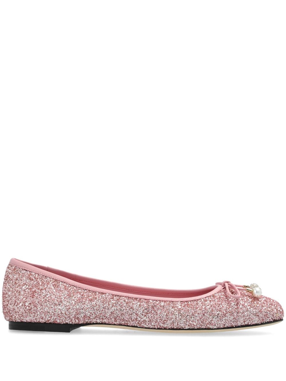 Jimmy Choo JIMMY CHOO- Elme Flat Glittered Ballets