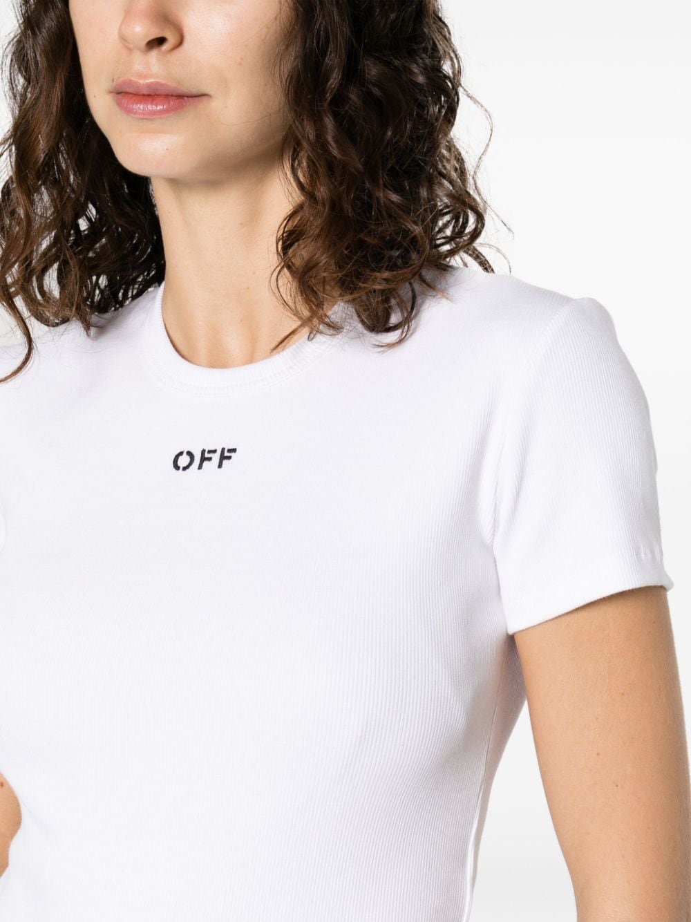 OFF-WHITE OFF-WHITE- Logo Cotton T-shirt