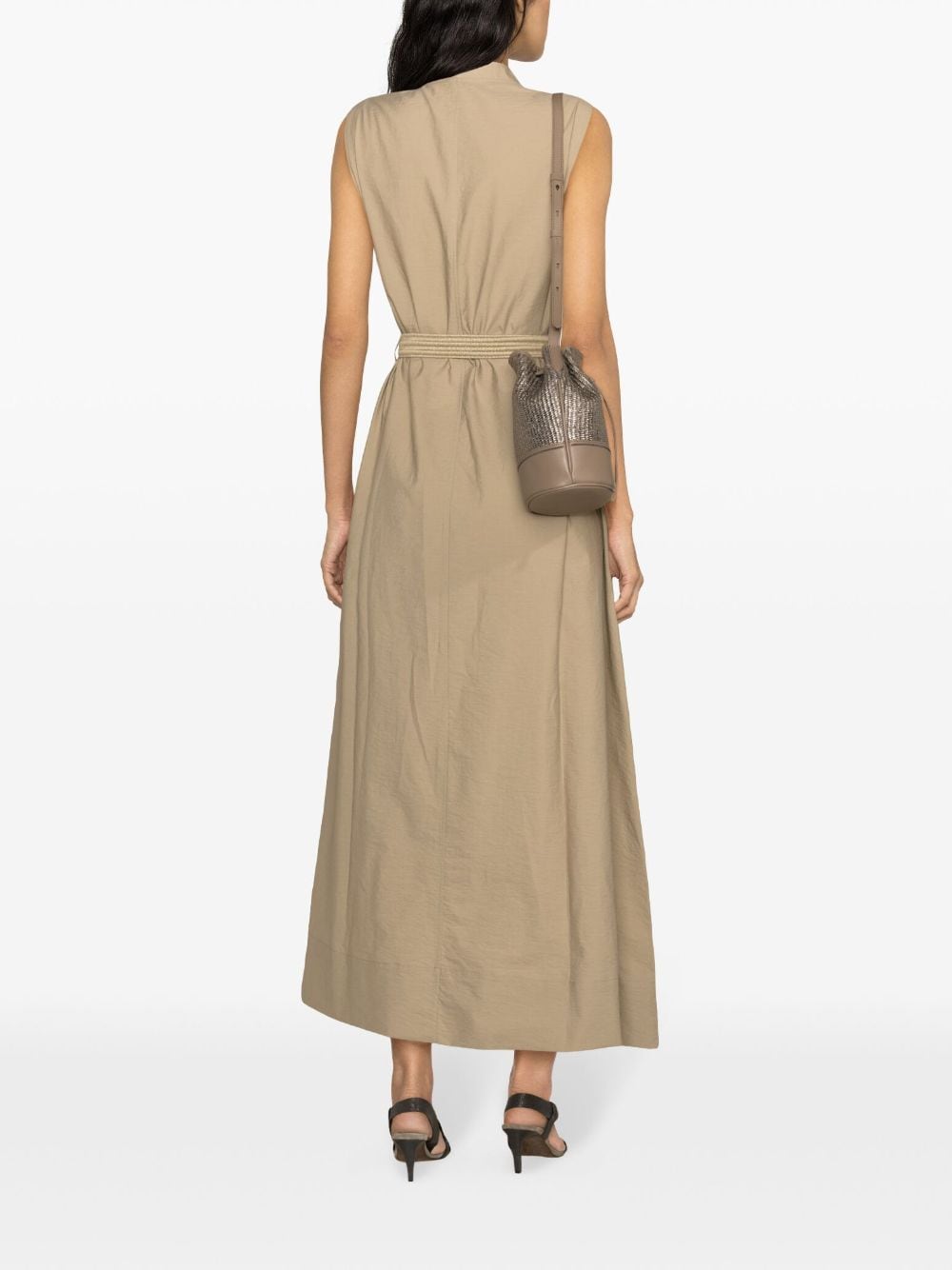 Brunello Cucinelli BRUNELLO CUCINELLI- Cotton Sleeveless Midi Dress