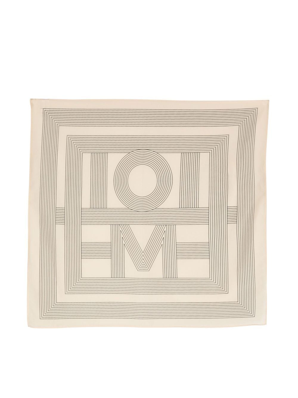 Toteme TOTEME- Cotton And Silk Blend Monogram Scarf