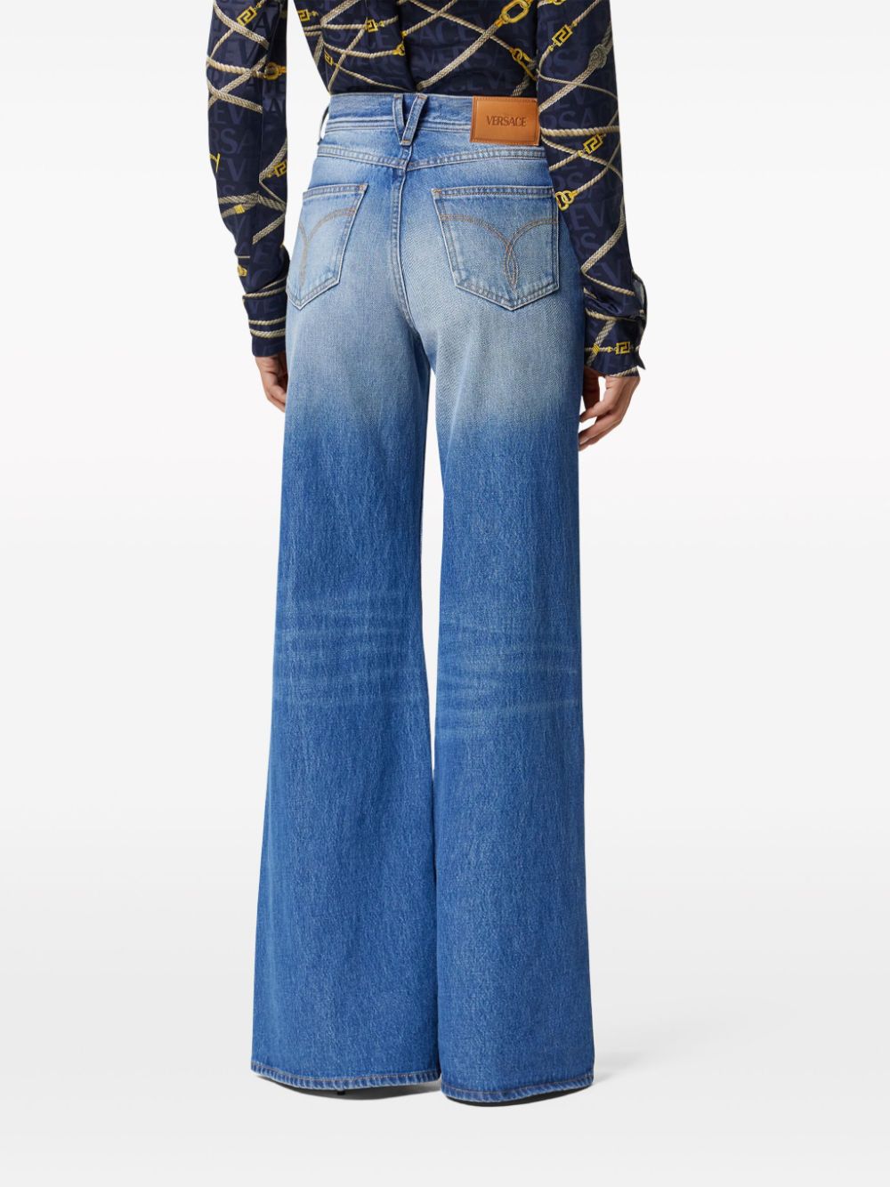 Versace VERSACE- Wide Leg Denim Jeans