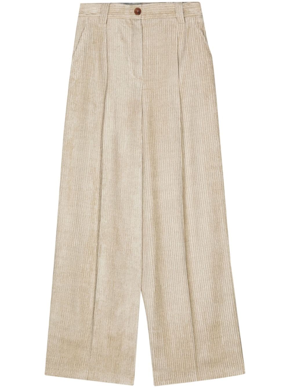 Alysi ALYSI- Velvet Wide-leg Trousers