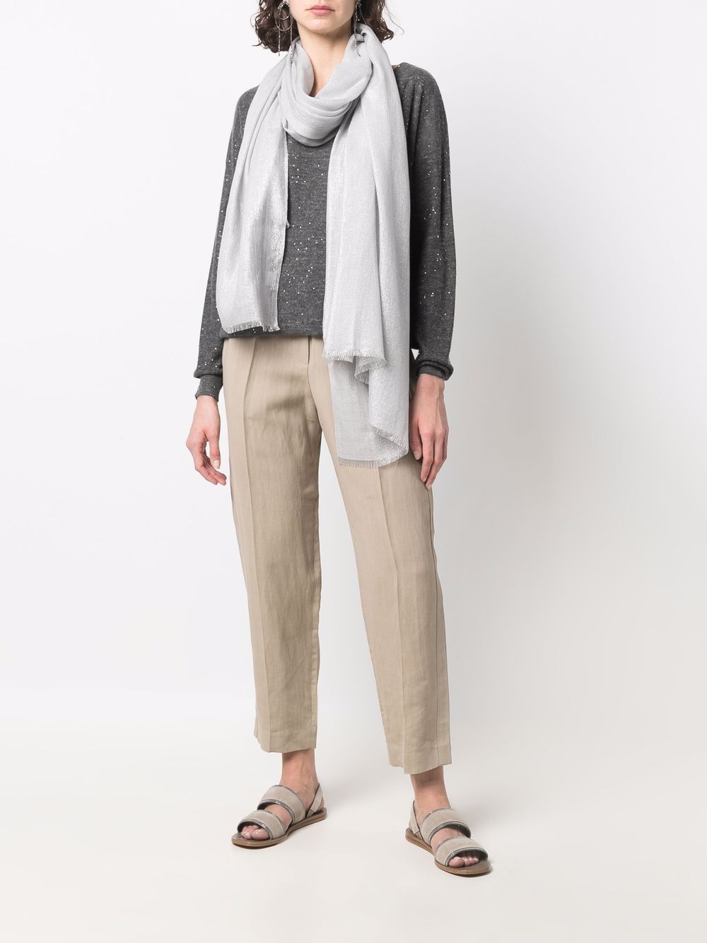 Brunello Cucinelli BRUNELLO CUCINELLI- Cashmere And Silk Blend Scarf