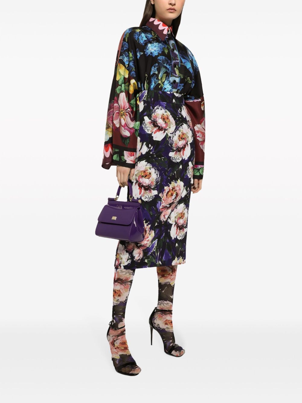 Dolce & Gabbana DOLCE & GABBANA- Flower Print Silk Shirt