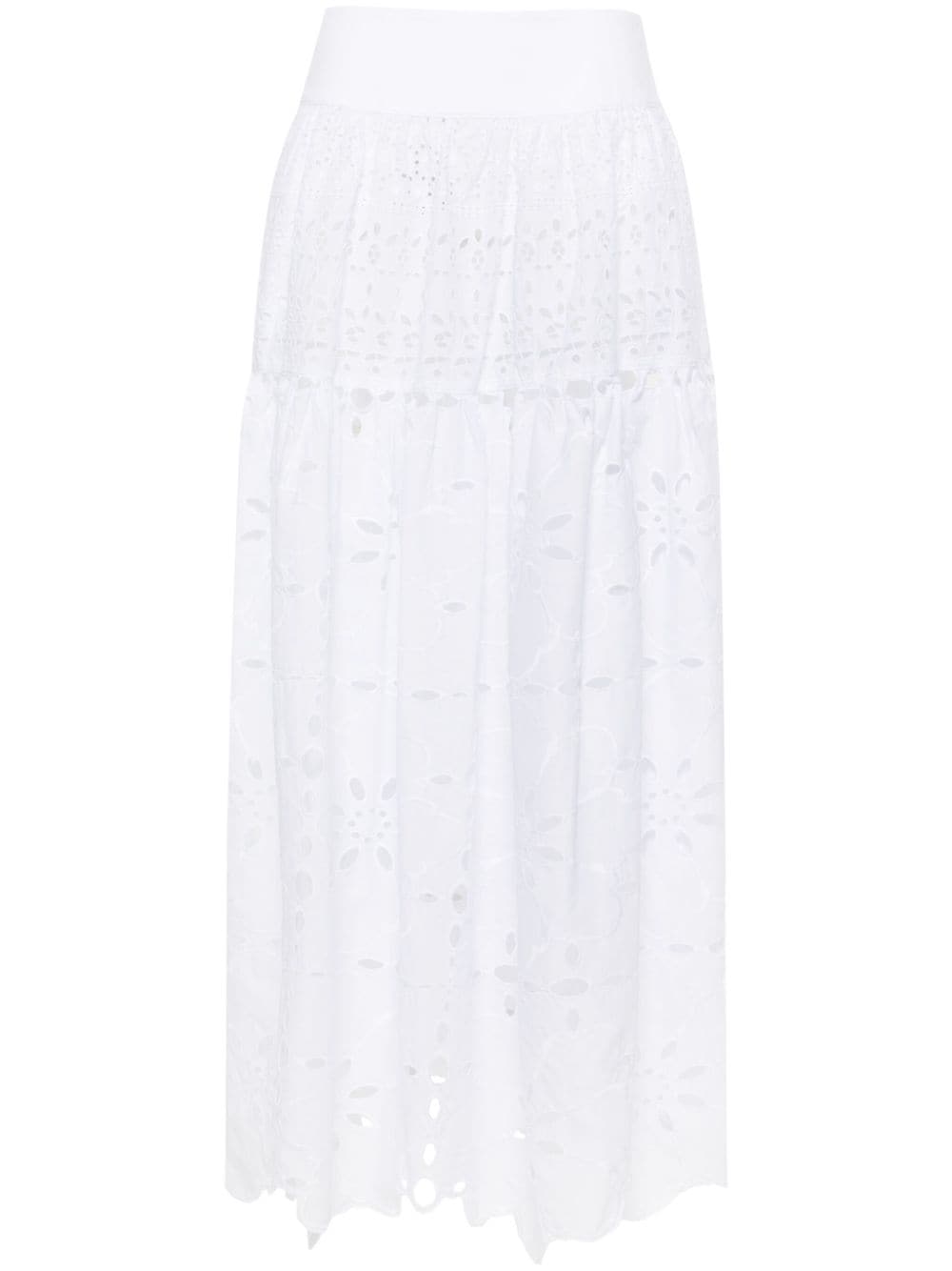 Ermanno Scervino ERMANNO SCERVINO- Lace Cotton Maxi Skirt