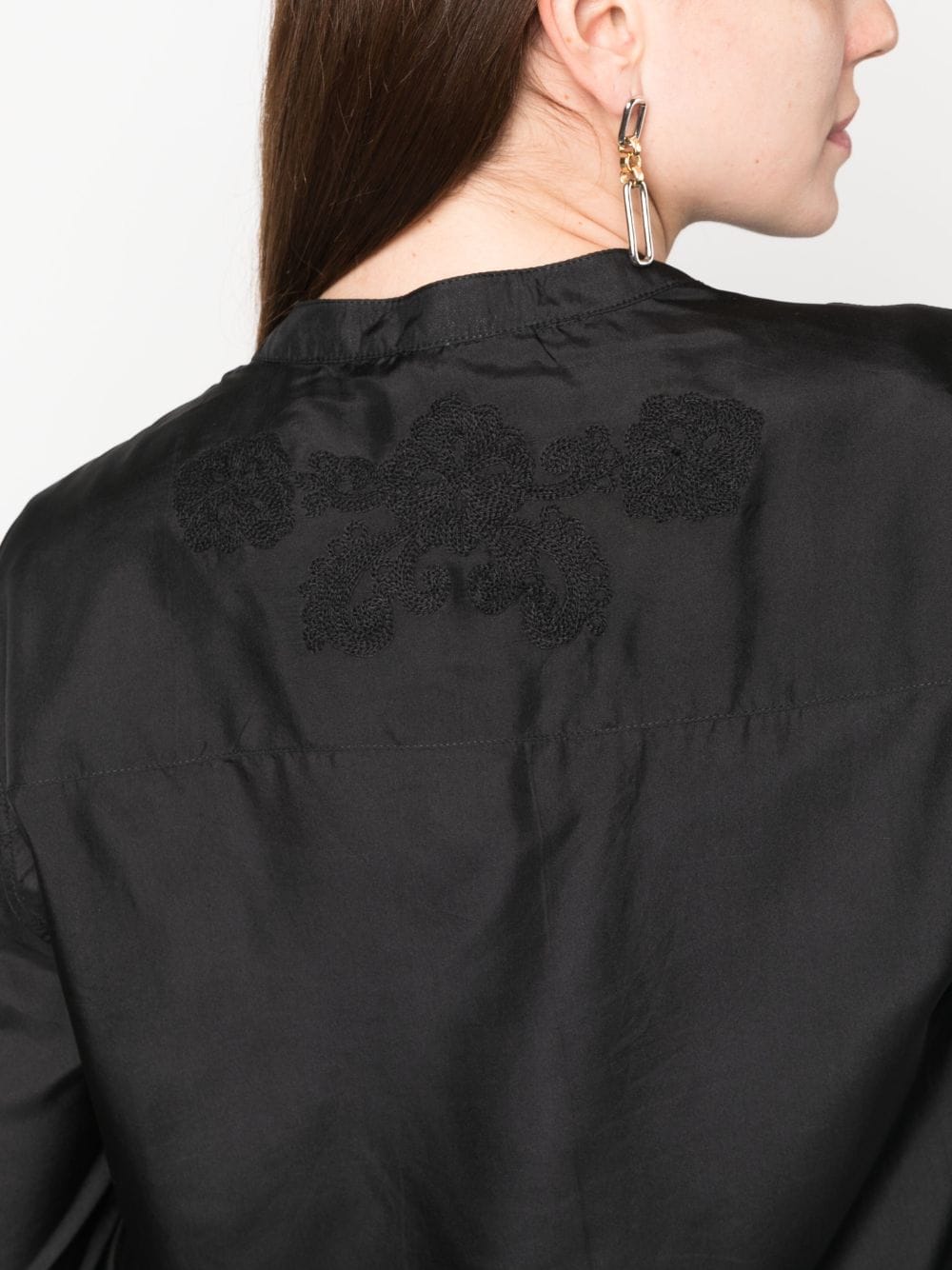 Parosh PAROSH- Silk Embroidered Shirt