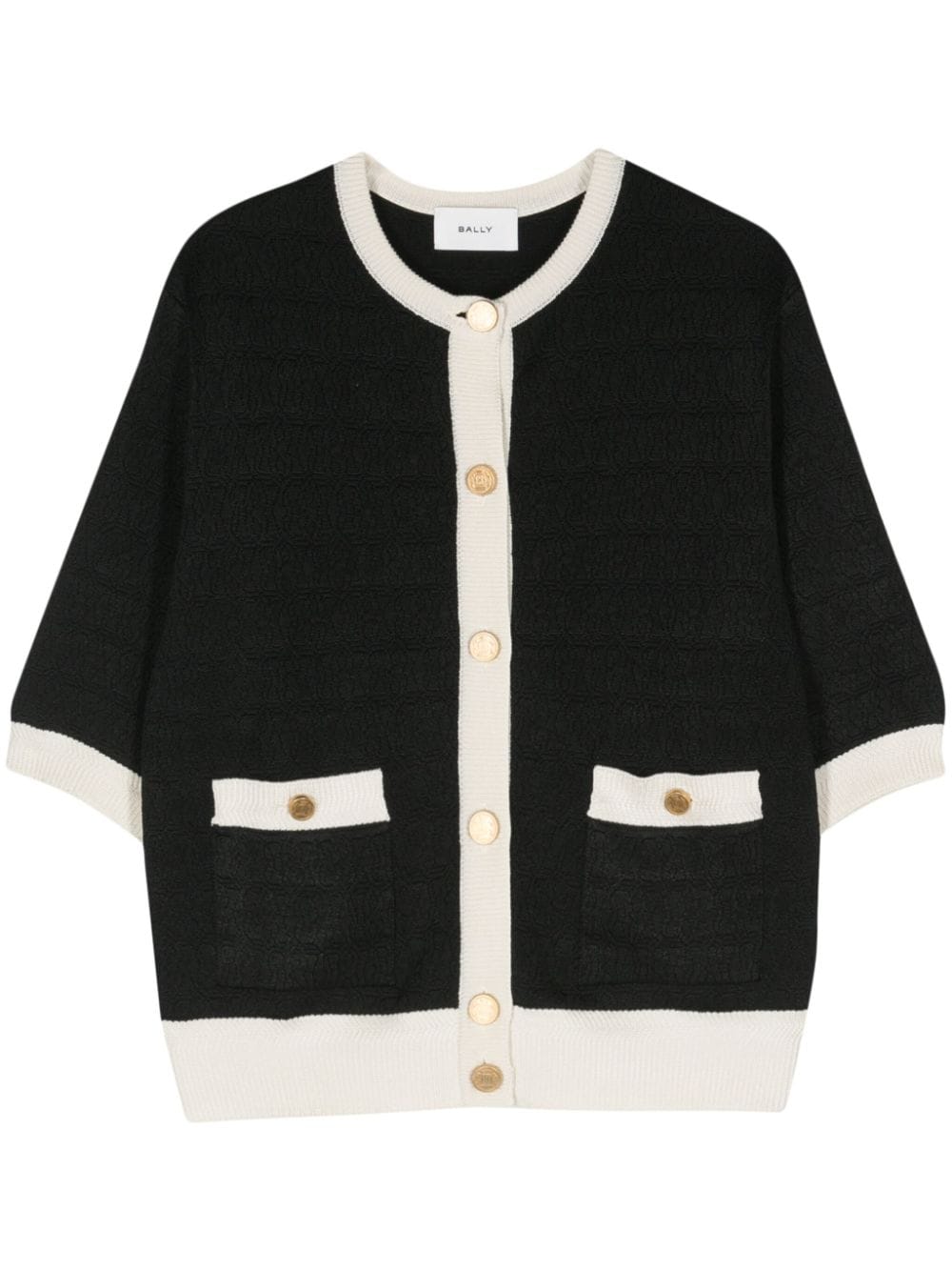 BALLY BALLY- Viscose Cropped Cardigan