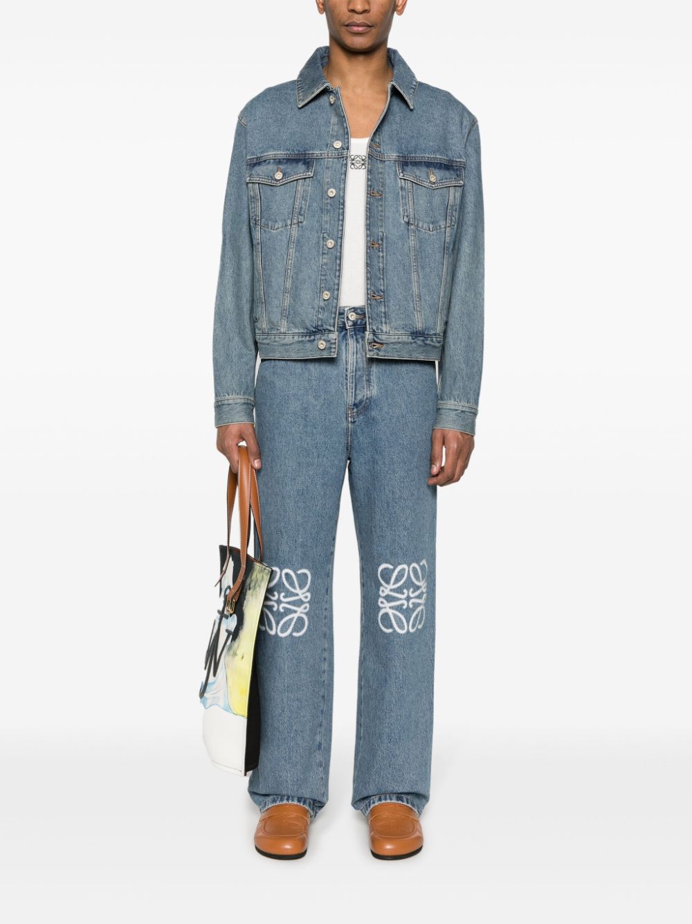 Loewe LOEWE- Anagram Baggy Denim Jeans