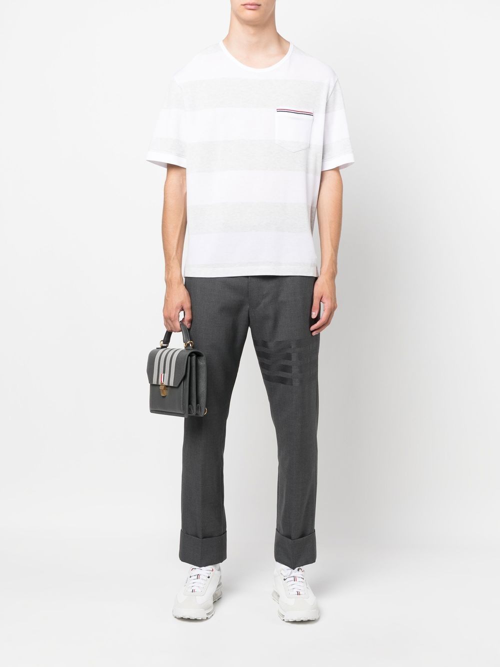 Thom Browne THOM BROWNE- Striped Cotton T-shirt