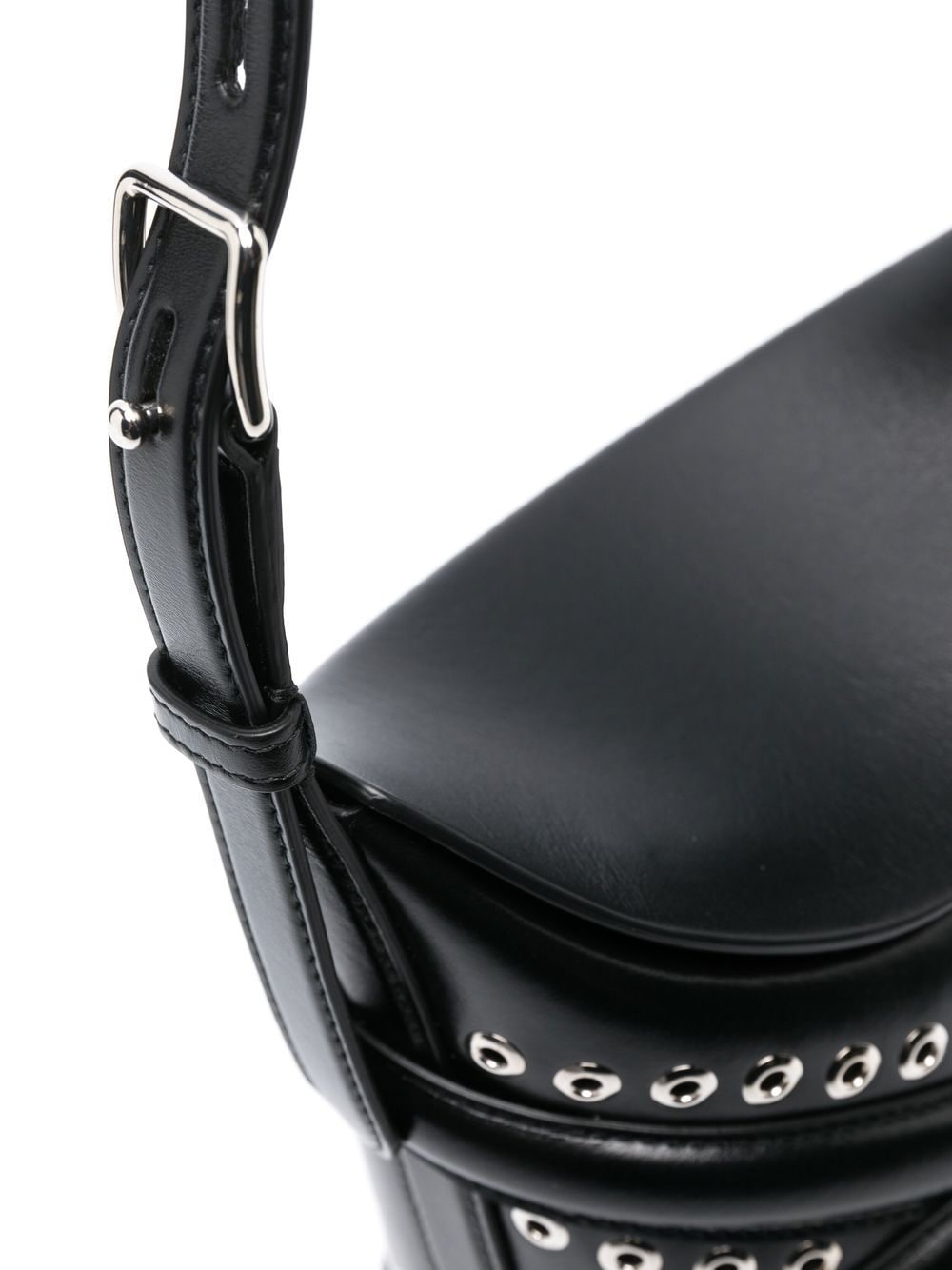 Alexander McQueen ALEXANDER MCQUEEN- The Curve Leather Bucket Bag