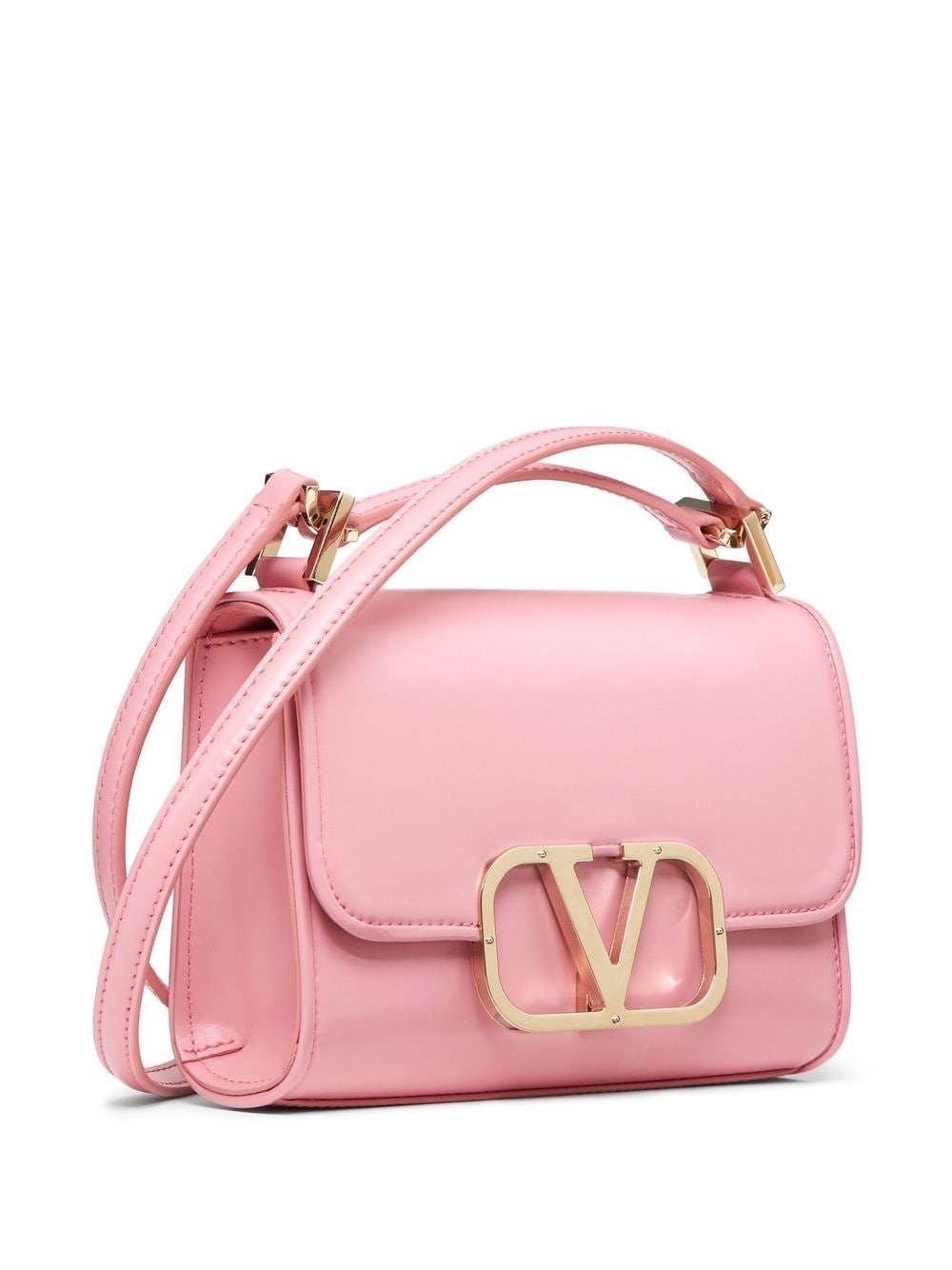 VALENTINO GARAVANI VALENTINO GARAVANI- Vlogo Type Small Leather Shoulder Bag