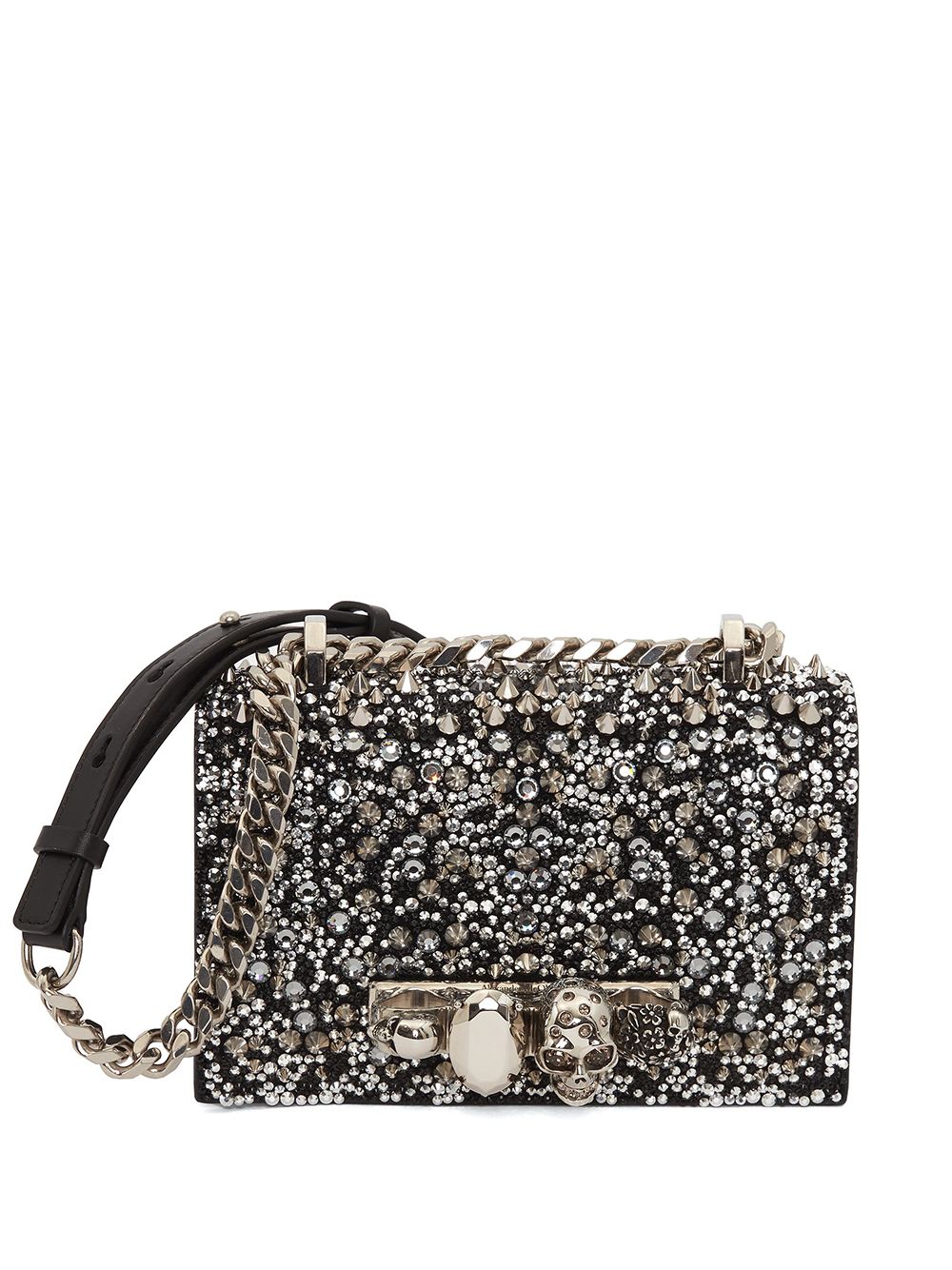 Alexander McQueen ALEXANDER MCQUEEN- Mini Jewelled Satchel Crossbody Bag