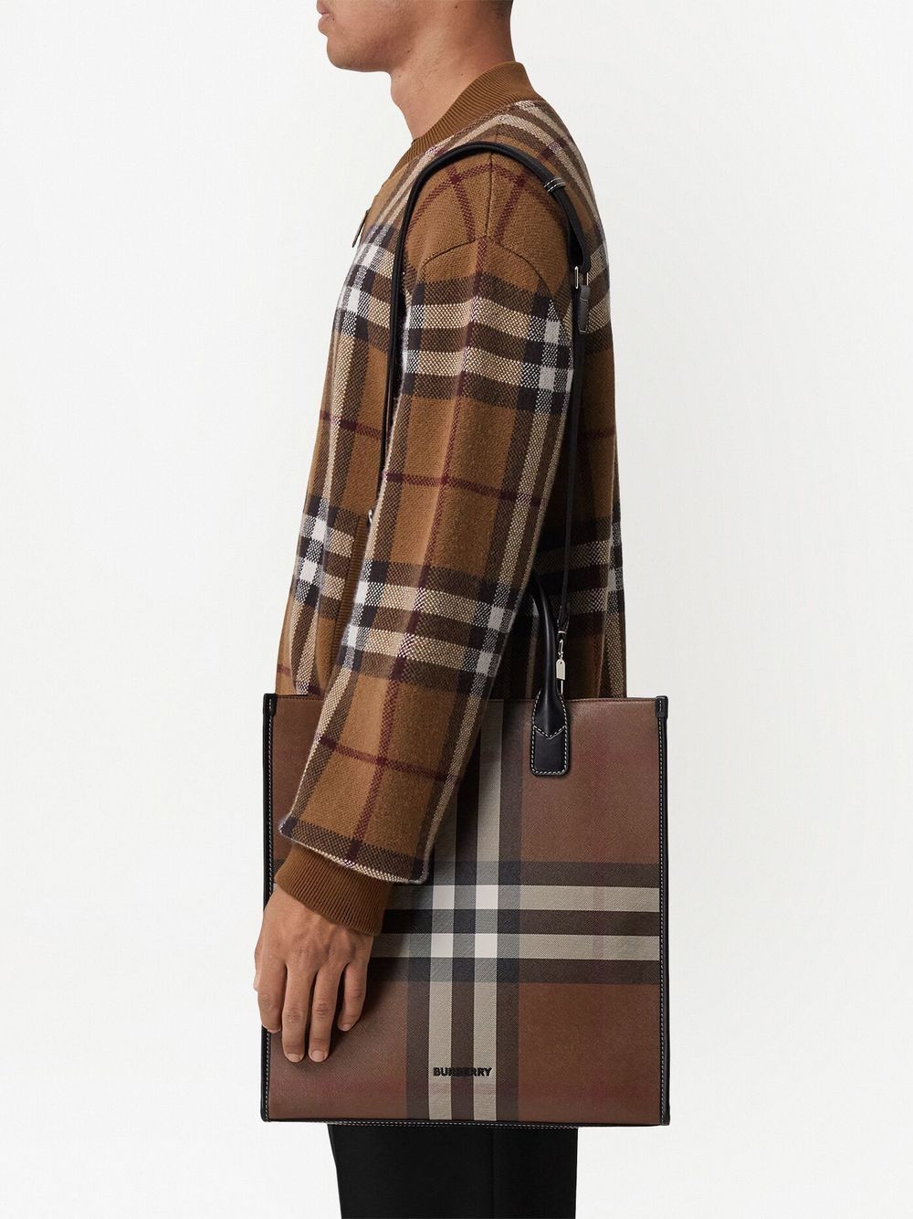 Burberry BURBERRY- Check Motif Tote Bag