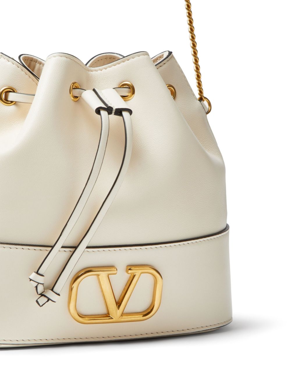 VALENTINO GARAVANI VALENTINO GARAVANI- Vlogo Signature Mini Leather Bucket Bag