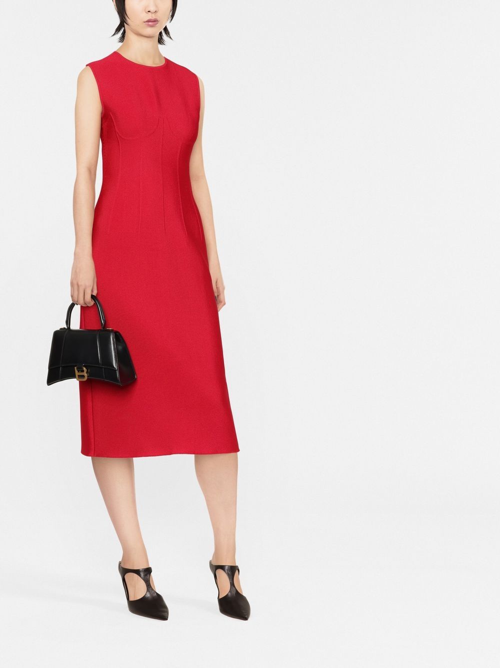 Alexander McQueen ALEXANDER MCQUEEN- Sleeveless Midi Knit Dress